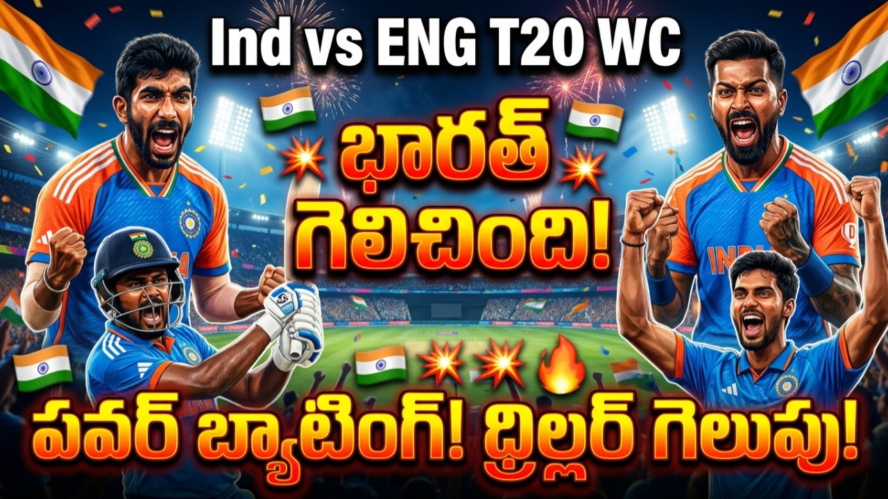 Ind vs ENG T20 WC పవర్ బ్యాటింగ్!థ్రిల్లర్ గెలుపు! India Cricket Telugu Videos Tmixture Channel