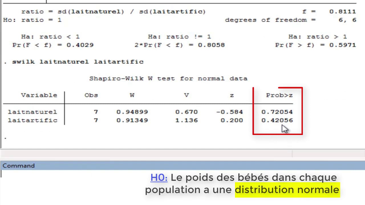 STATA (tutoriel)/ Test t student (échantillons appariés)
