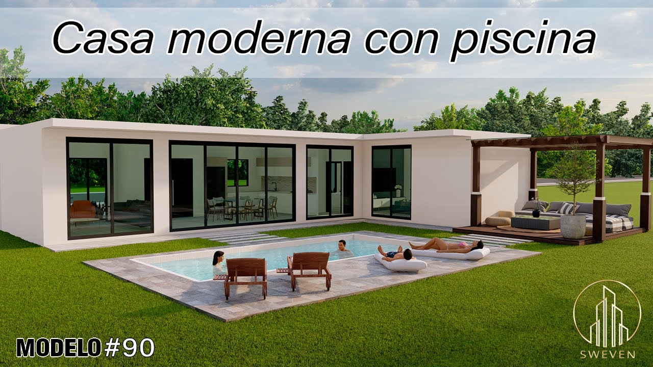 Casa moderna con piscina 🏡
