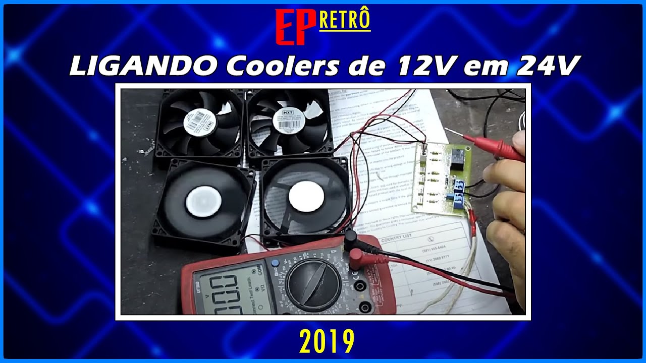 Ligando Coolers de 12V em 24V