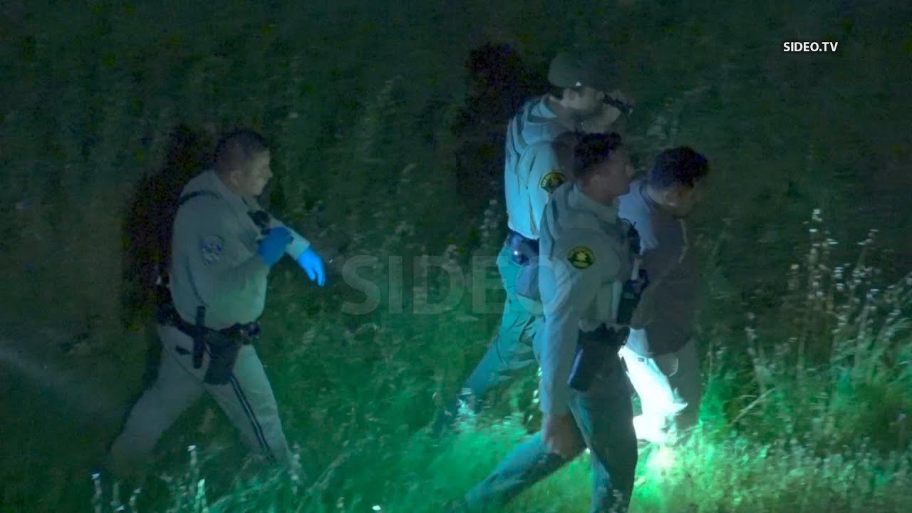 CAUGHT ON CAMERA: Pursuit Suspect Found By Helicopter Hiding In Bushes in Lemon Grove