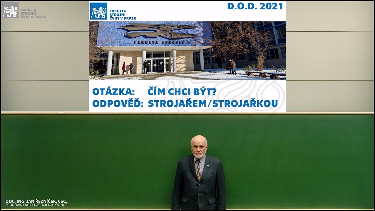Přednáška o studiu na Fakultě strojní ČVUT v Praze – leden 2021