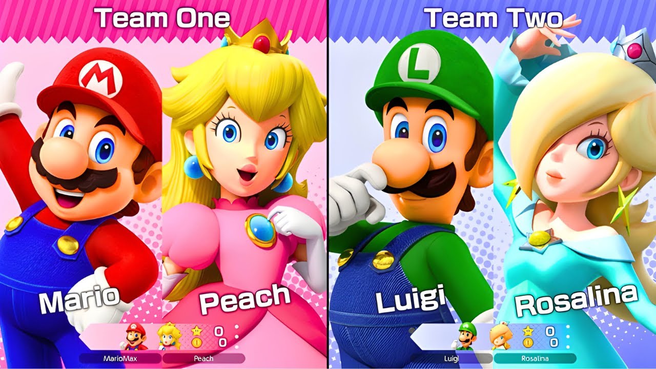Super Mario Party Jamboree - Mario & Peach vs. Luigi & Rosalina - (Mario's Rainbow Castle)