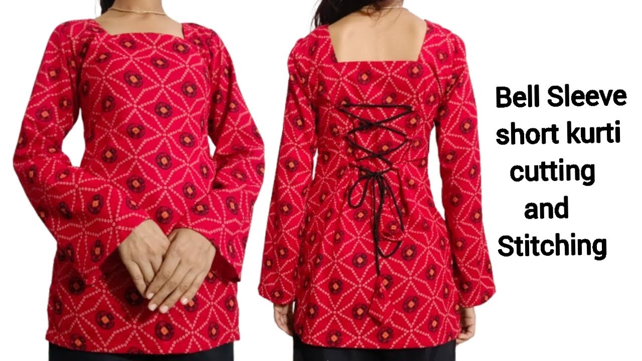 Short Kurti Cutting And Stitching| Trending Samar Short Kurti Design| शॉर्ट कुर्ती कटिंग 