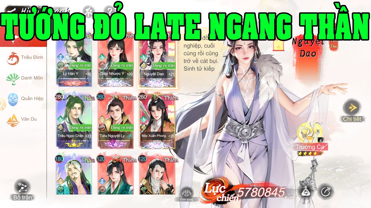 Thiếu Niên Ca Hành: Khởi Động Tướng Đỏ Dùng Được Lâu Dài Nhất Hồi Sinh Vô Hạn Late Mạnh Ngang Thần
