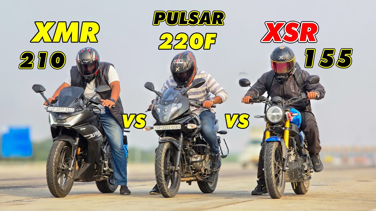 2025 XSR 155 vs Pulsar 220F vs Karizma XMR 210 | Triple Battle Perfomance test–Who Is The Real King?