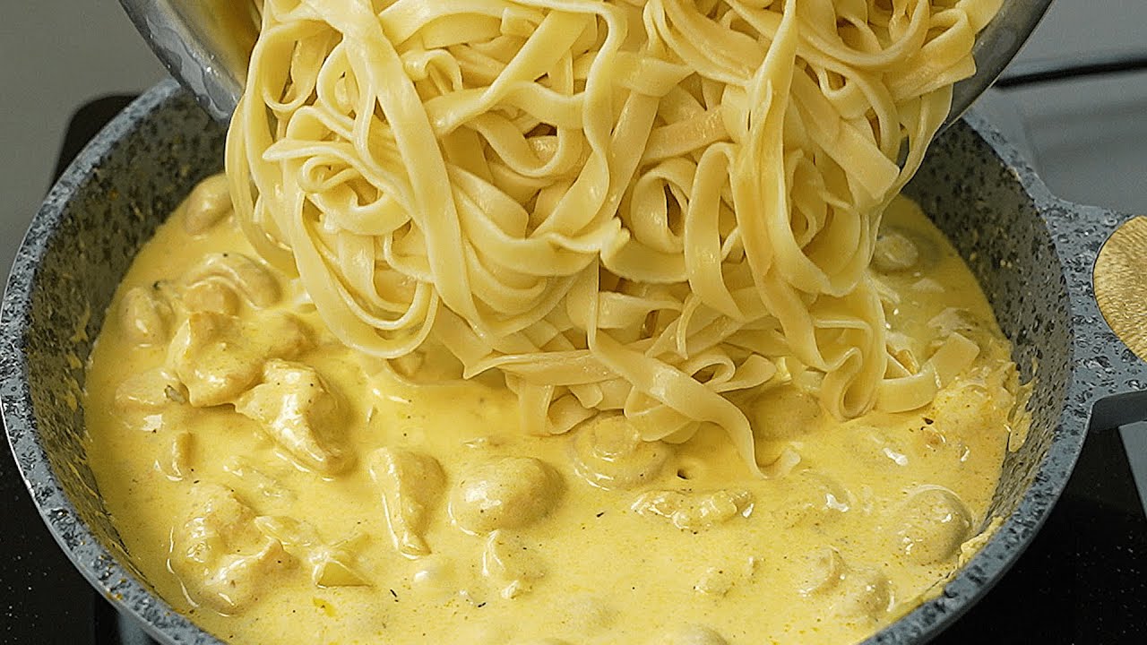 Quando faço frango e macarrão assim, todos me pedem a receita.