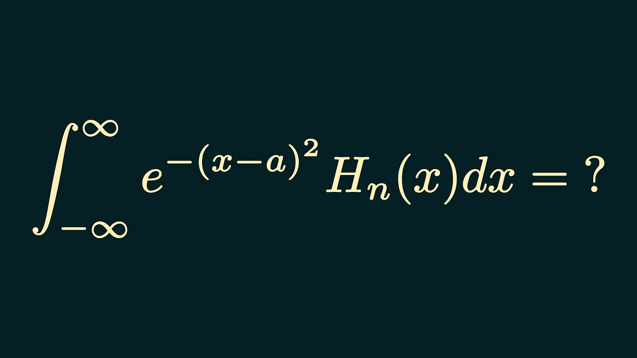 Integral of e^{-(x-a)^2}H_n(x) from -∞ to ∞