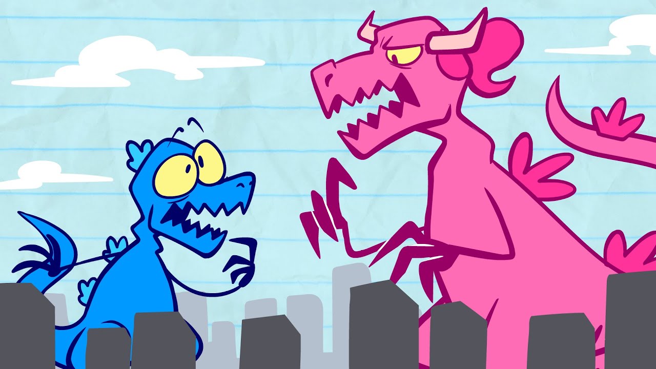 Pencilmiss's DINO DASH! | Animation | Cartoons | Pencilmation