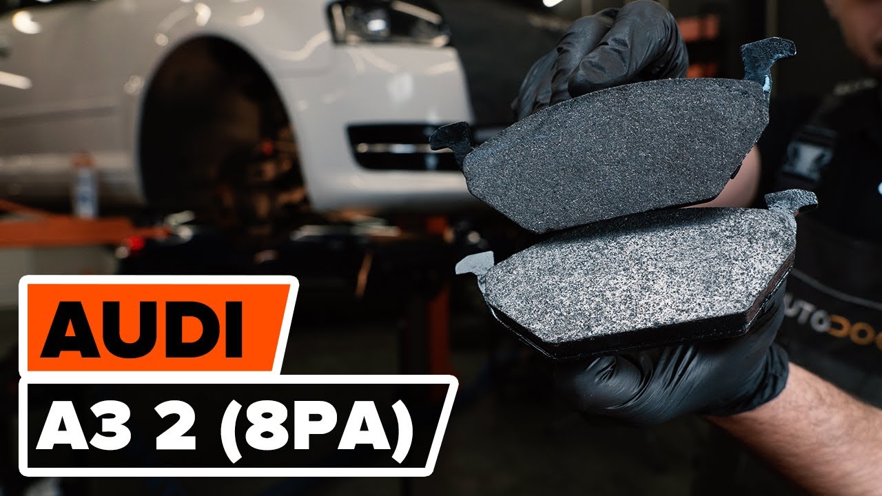 Jak wymienić przednie klocki hamulcowe w AUDI A3 2 (8PA) [PORADNIK AUTODOC]