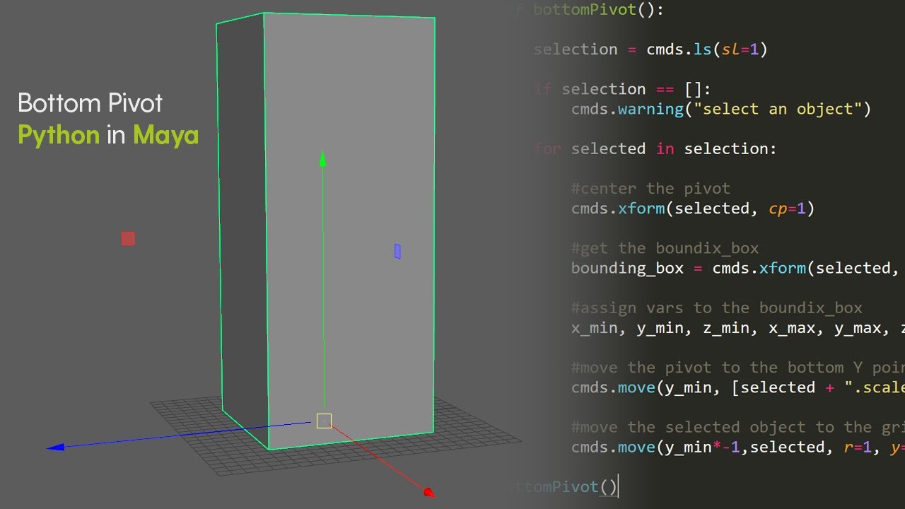 Скрипт Python для нижнего поворота в Maya