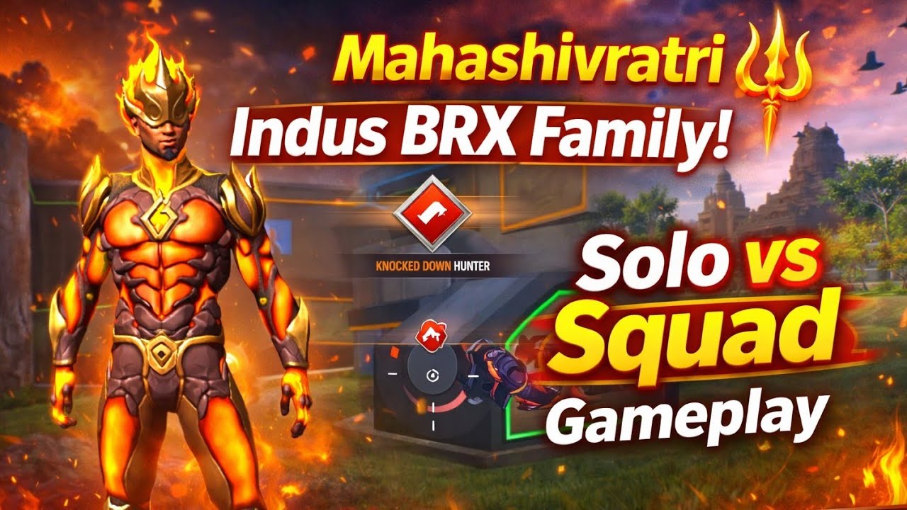 Solo vs Squad 😈 Mahashivratri Special Gameplay 🔱 | Indus BRX #Indus #indusbrx 