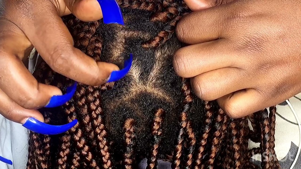 Asmr ~ intensive hair scratch with long blue nails 💅 Sweet dreams you all🥰🥰🥰