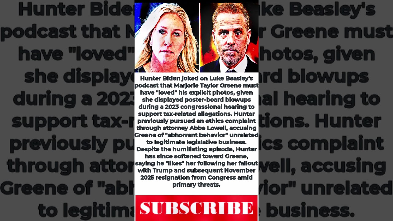 Hunter Biden CLAPS BACK at MTG Over Explicit Photo Scandal!