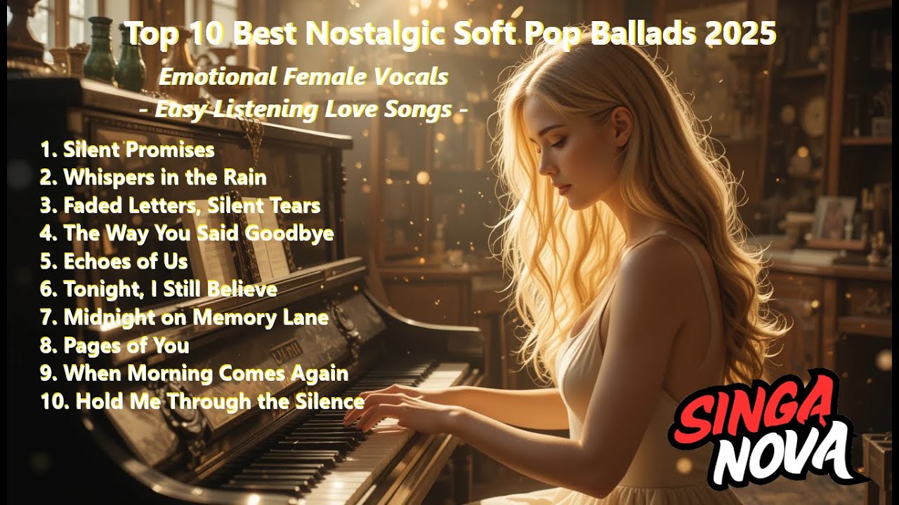 Top 10 Best Nostalgic Soft Pop Ballads 2025 🎧⏰ | Emotional Female Vocals & Easy Listening Love Songs