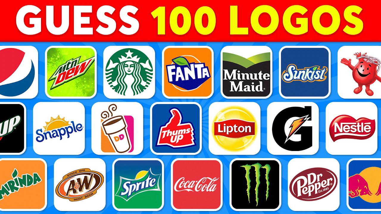 Guess The Drink Logo in 3 Seconds | 100 Famous Logos 🎮🕹️ Logo Quiz 2024