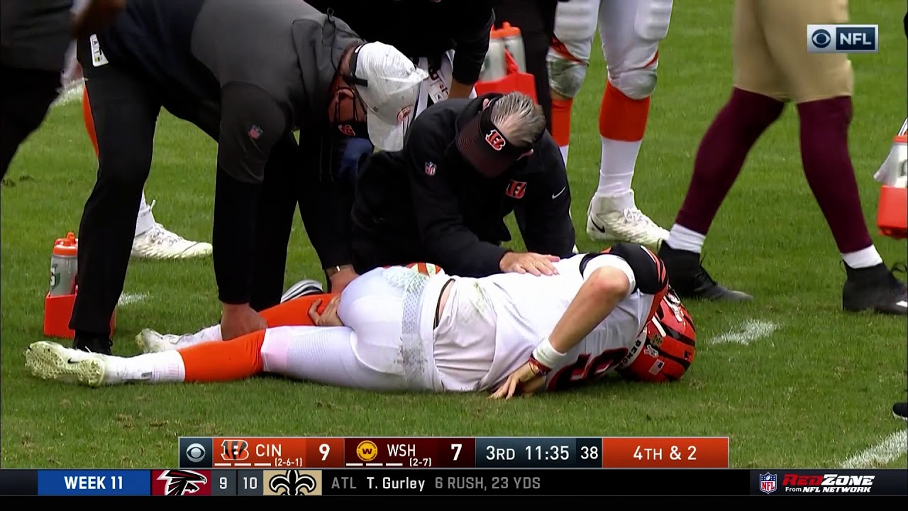 Joe Burrow Terrible Knee Injury (Carted off)