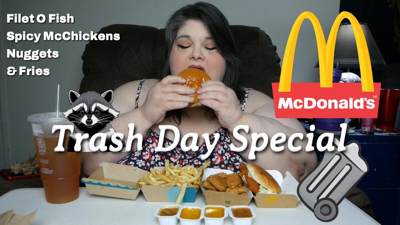 McDonald's Fast Food Trash Day Special Filet O Fish Spicy McChickens Nuggets & Fries
