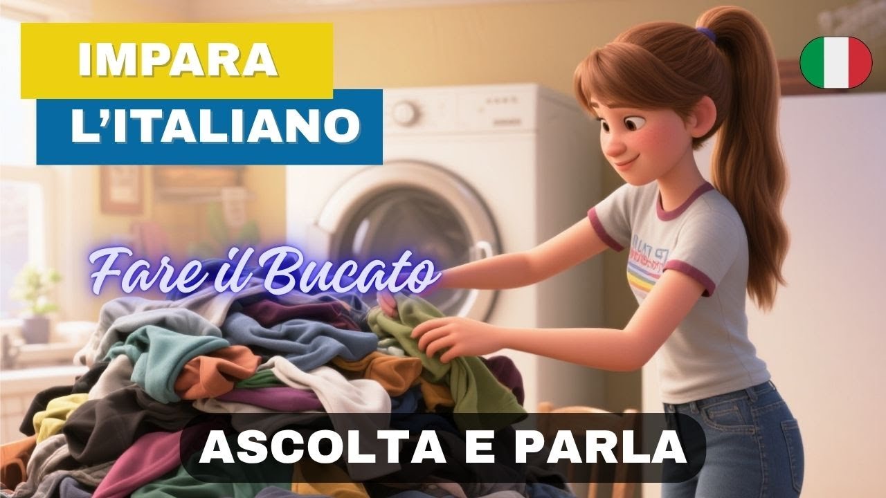 Impara L’italiano con me | Fare il bucato | Ascolta e Parla Italiano