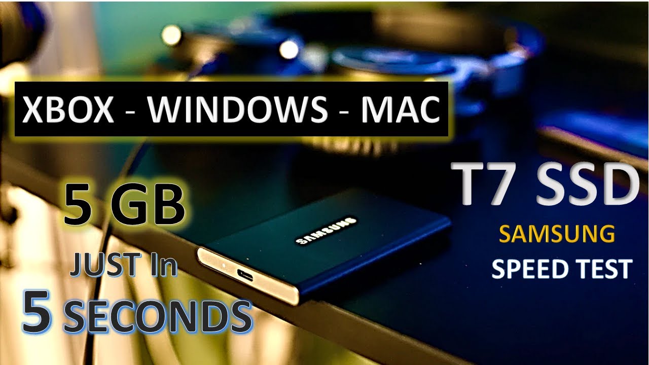 Samsung Portable SSD T7 Speed Test - Unboxing & Setup - Windows, Xbox and MAC