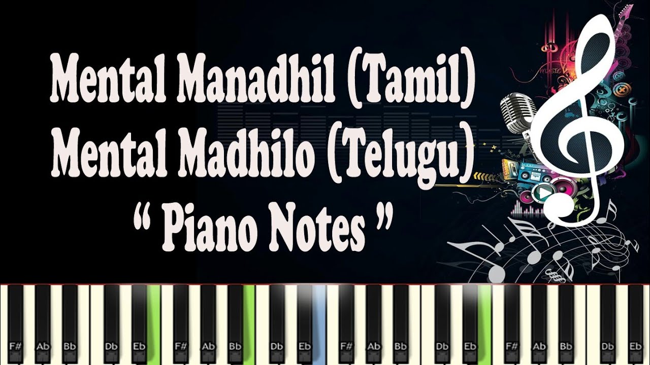 (AR Rahman) Mental Manadhil - Mental Madhilo - Piano Notes & Guitar Tab