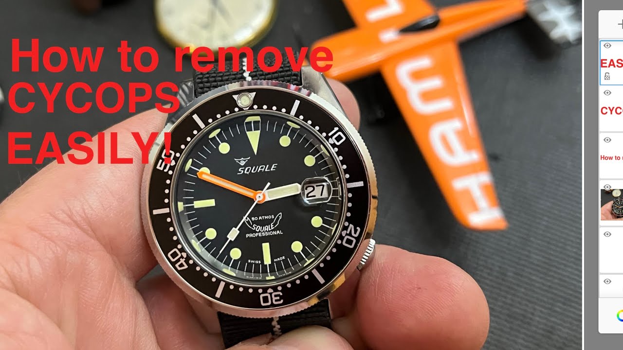 How to remove cyclops from watch crystal.