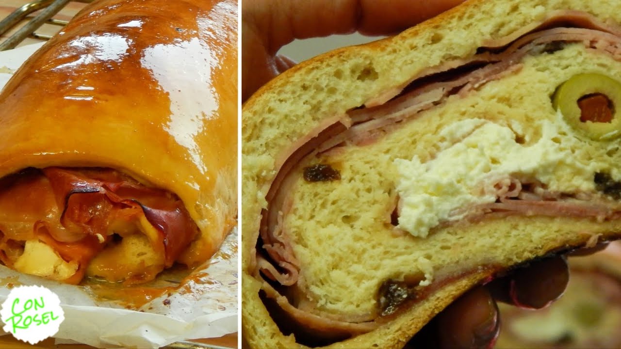 PAN DE JAMON Y QUESO CREMA para NAVIDAD - DEMASIADO RICO -