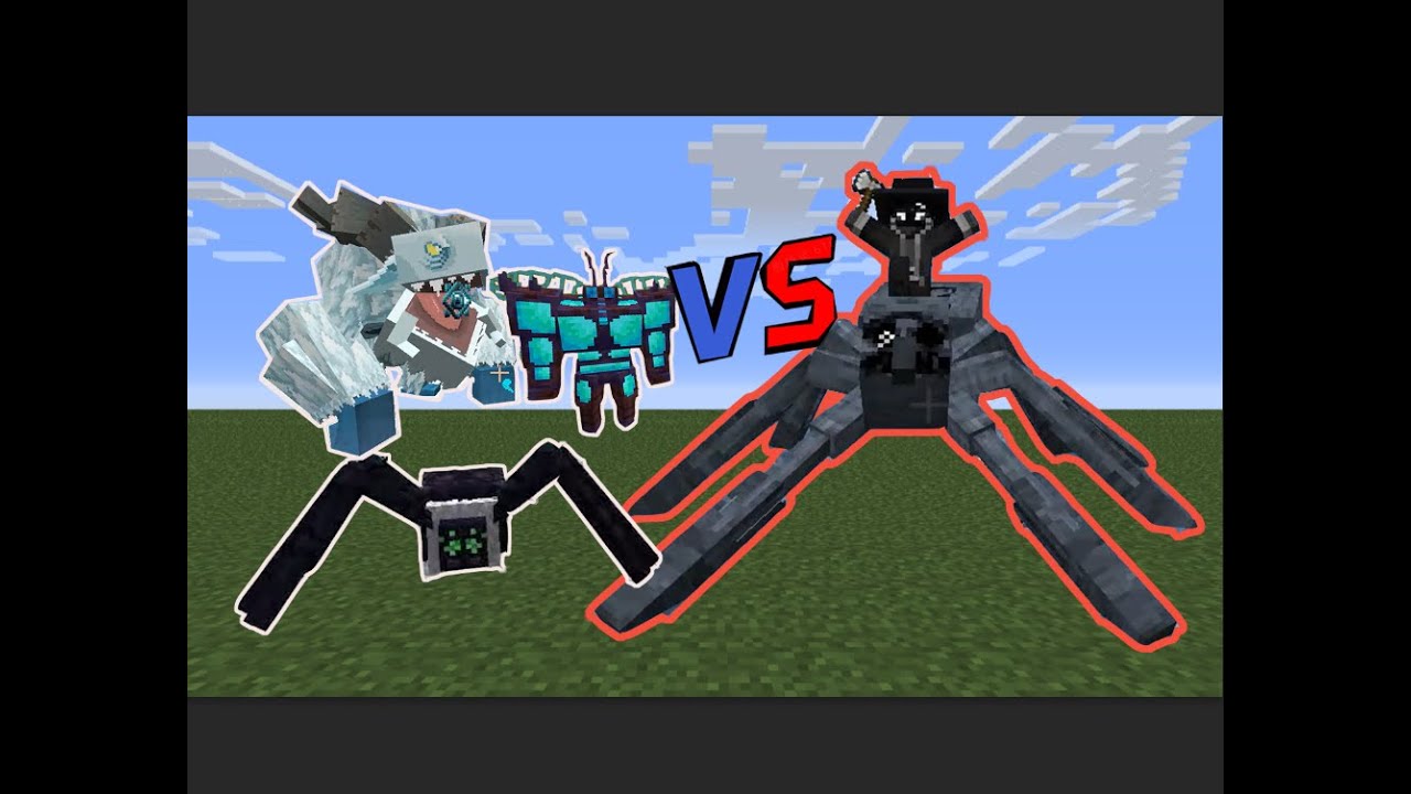 Reworked Freakager vs Arachnarch, Frostmow, Warped Masco | Minecraft mob battle