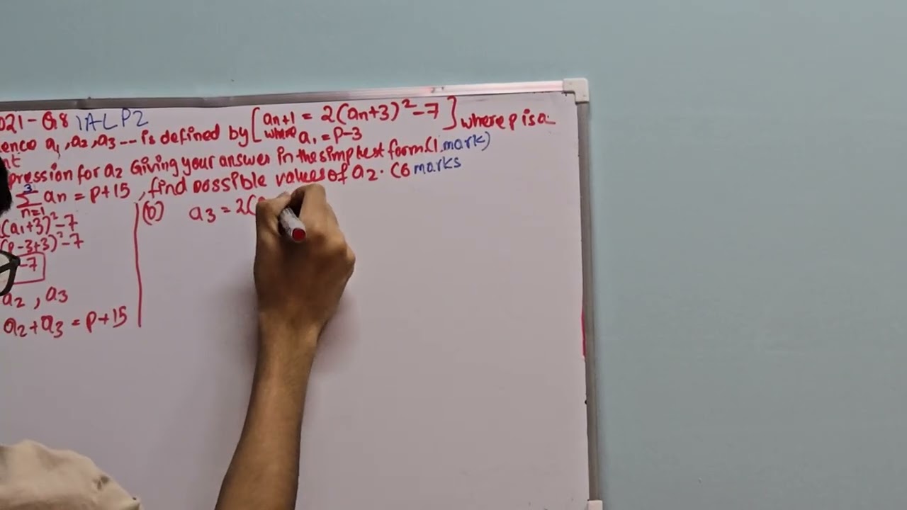 Sequences and Series - Past Paper Question Jan 2021 Q8