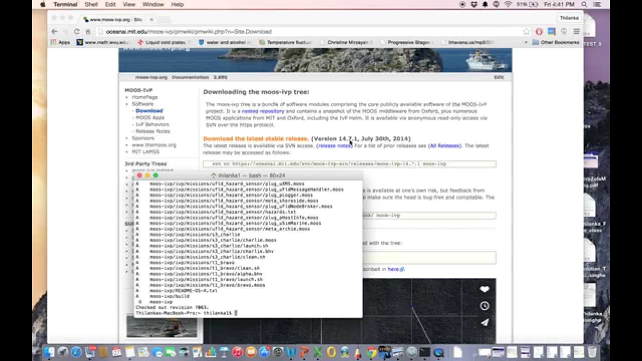 How to download MOOS-IvP from MIT using the Terminal on a Mac OS