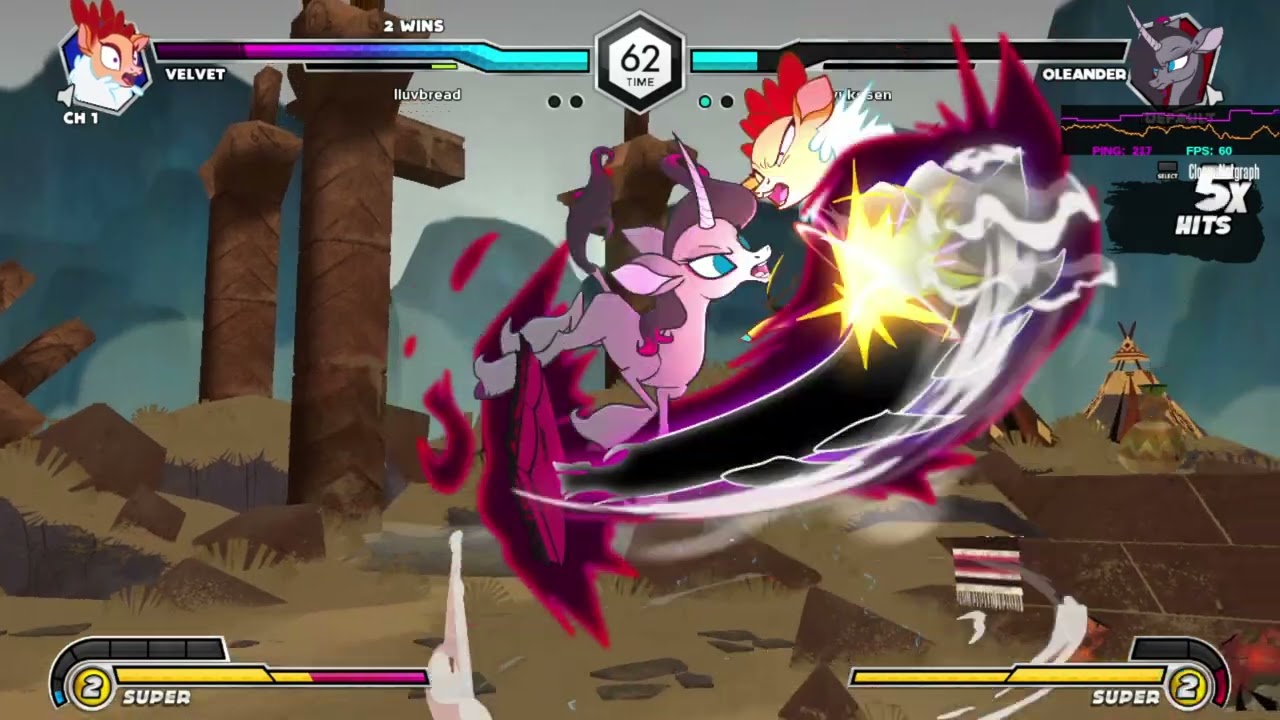 Them's Fightin' Herds Ryukosen (Oleander) vs iluvbread (Velvet) FT10