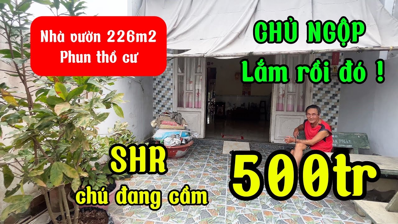 Chú Khoảng đau lòng.bán nhà vườn 226m2 thổ cư 100%.sổ riêng đang ngộp gấp 500tr trả nợ cho dân x.hội