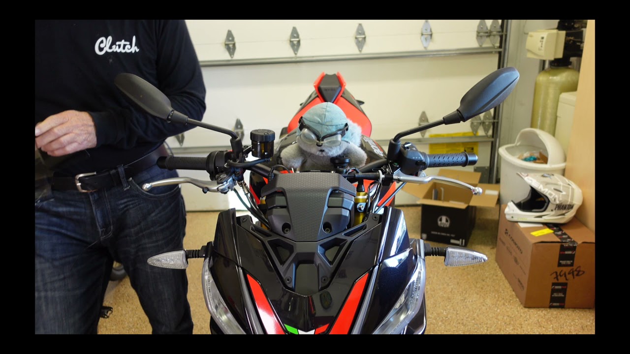 Installing PowerBronze Windshield on 2021 Aprilia Tuono Factory   HD 1080p