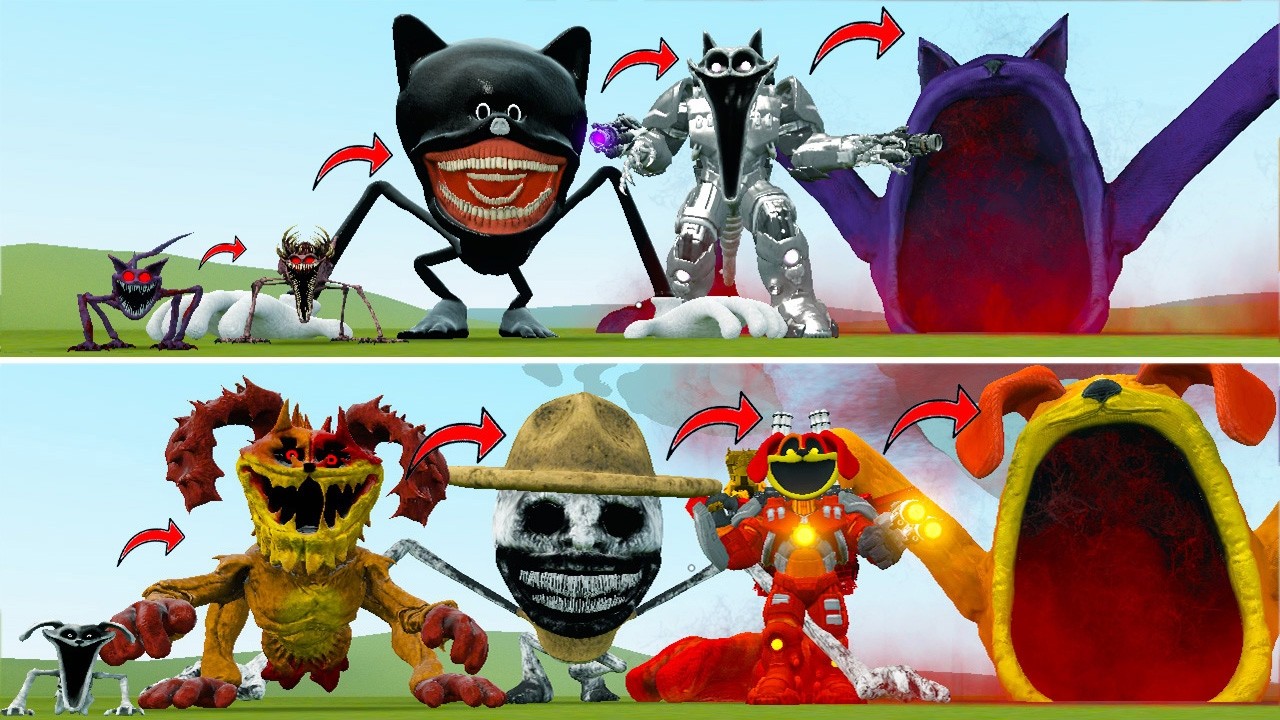 I DISCOVERED NEW EVOLUTIONS OF MONSTER POPPY CATNAP'S VS MONSTER POPPY DOGDAY'S IN GARRY'S MOD !