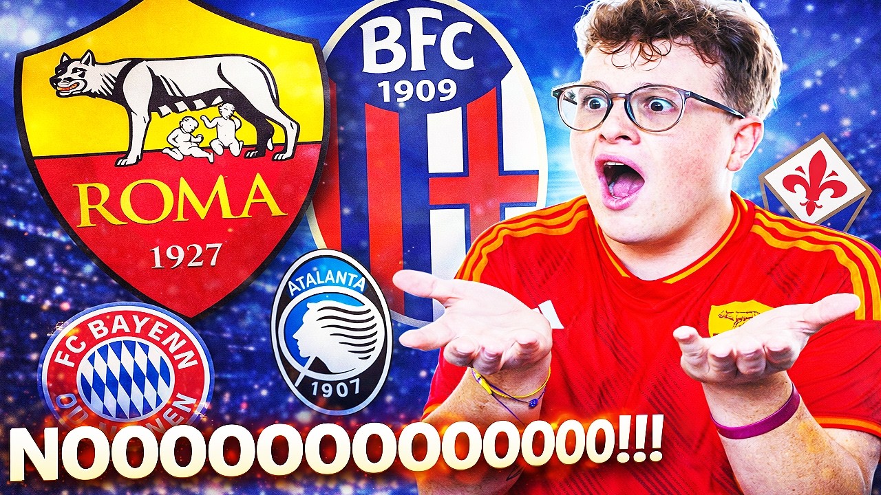 NOOOOOOOOOOOOO!!! ROMA-BOLOGNA!! CHE SFIGA!!! BAYERN-ATALANTA e LA FIORENTINA....