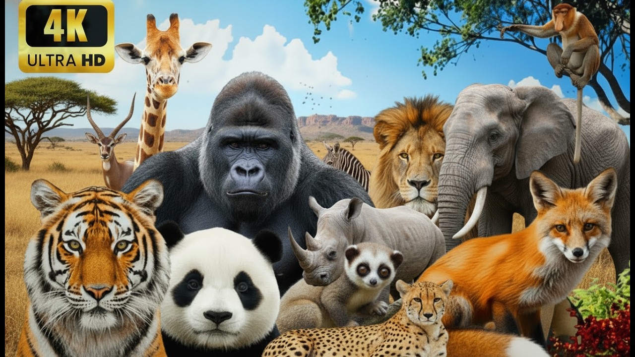 Peaceful Wildlife Safari 4K LIVE | Deep Relaxation, Nature Ambience & Animal Sounds...