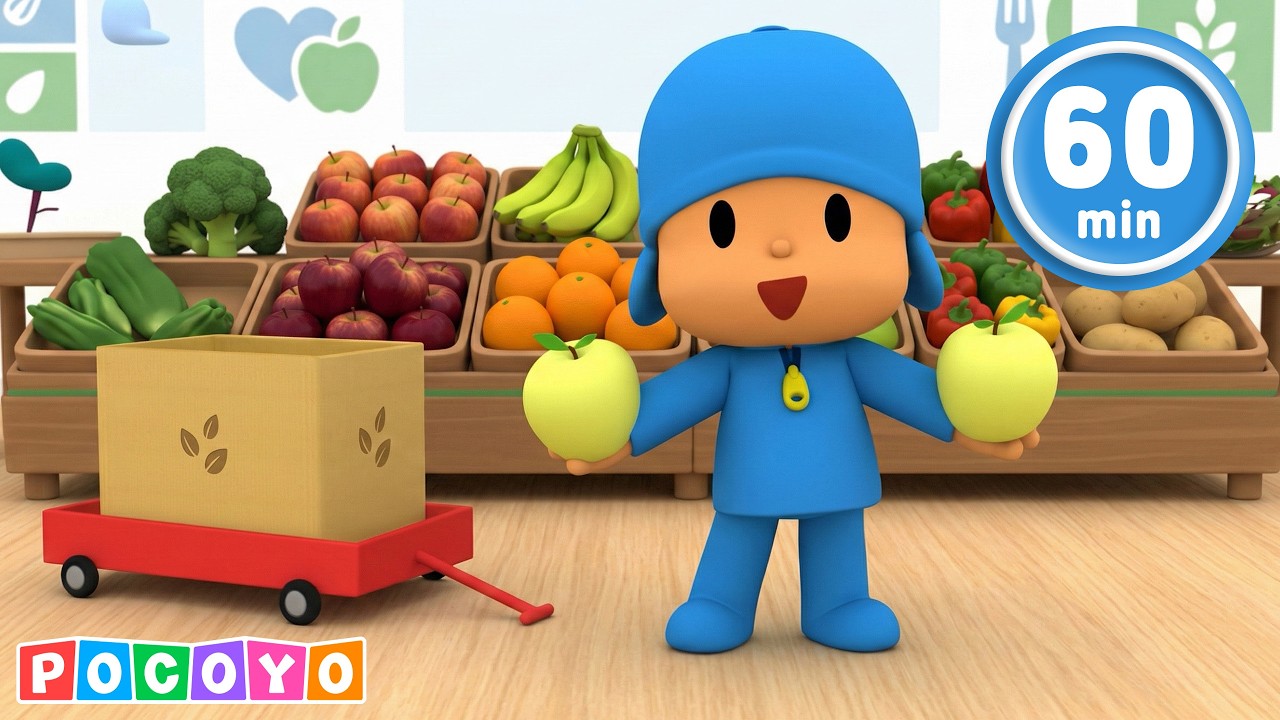 Pocoyo’s Rainbow Plate! 🍎 National Nutrition Month Special 🇺🇸 | Pocoyo English | Kids Cartoons