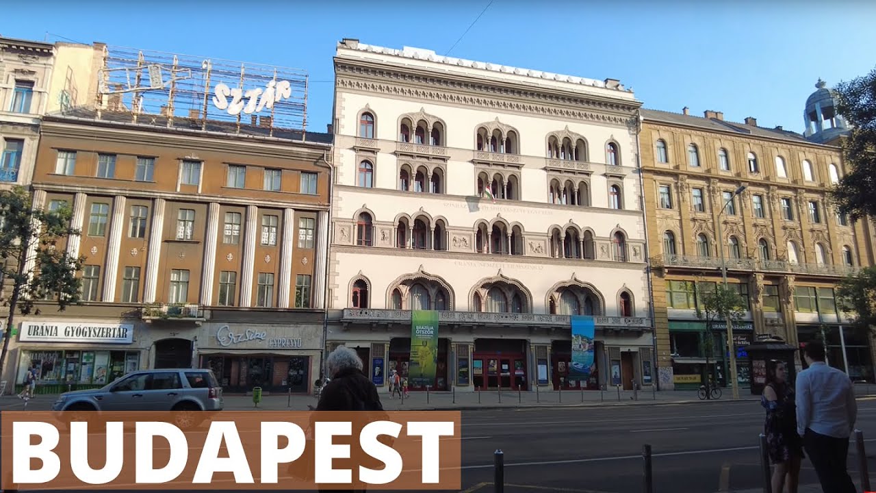Budapest - District 7 - Rákóczi út - Erzsébet körút -  Hungary [4k Ultra HD 60fps ]