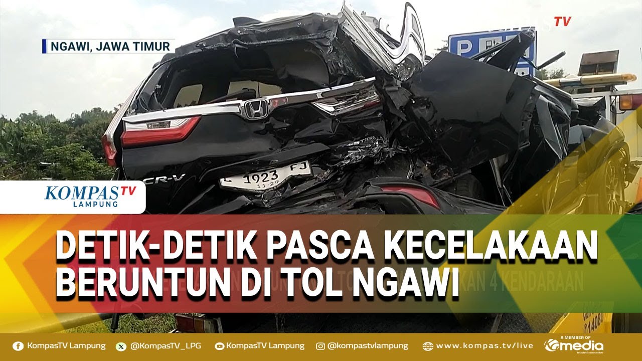 Kecelakaan Beruntun di Tol Ngawi, 3 Orang Terluka