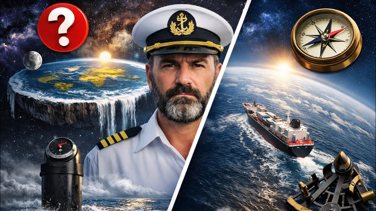 Maritime Navigation Disapprove Flat Earth under 2 Minutes