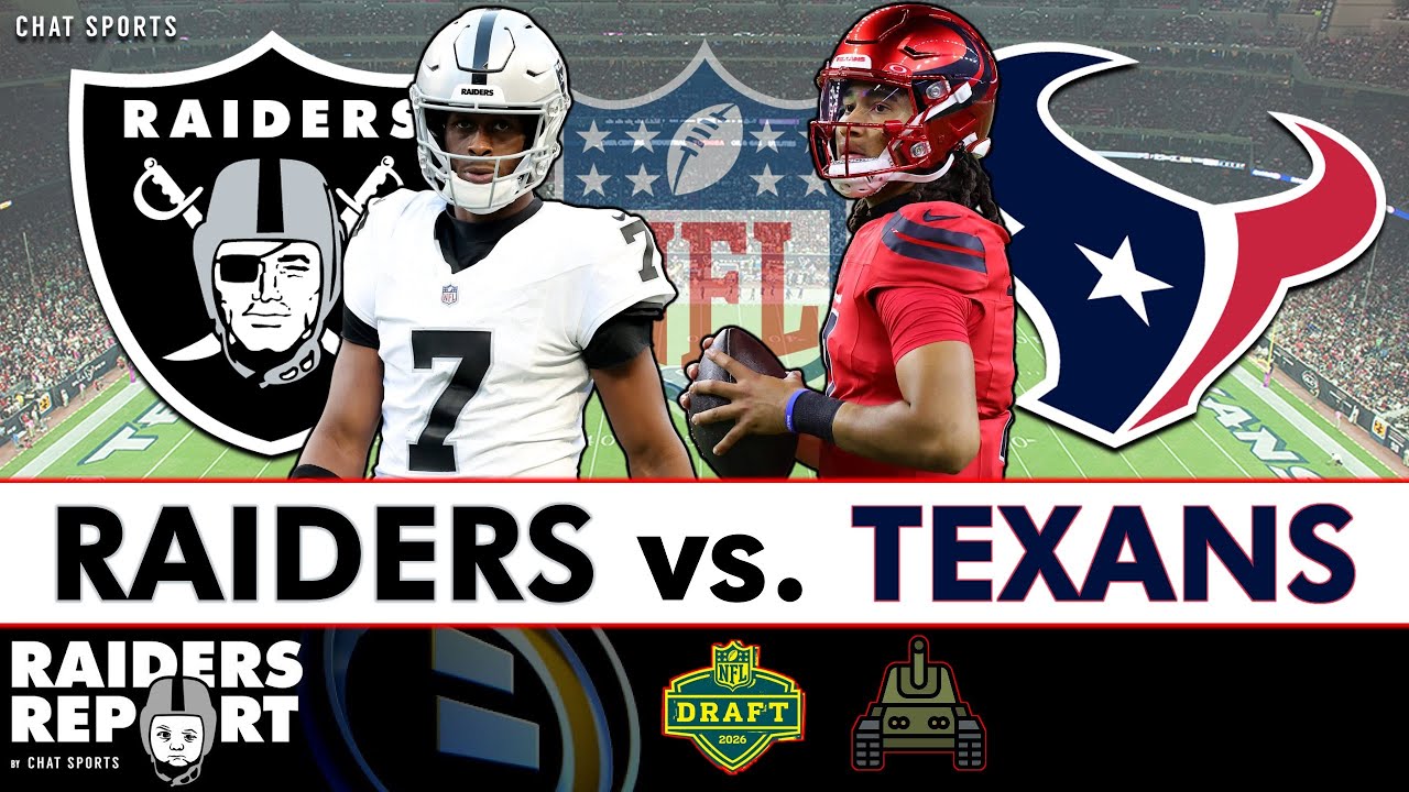 Raiders Live Stream Scoreboard vs Texans, Free Watch Party & CBS Play-By-Play | 2026 NFL Draft Order