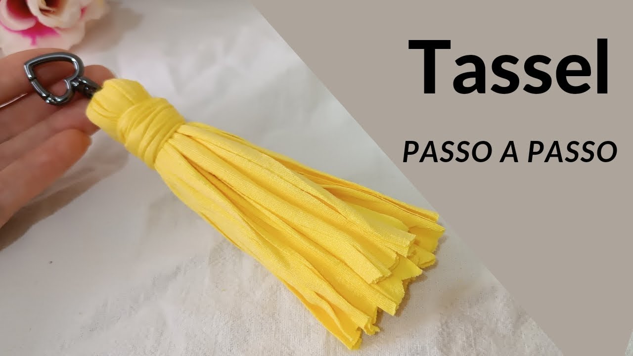 TASSEL EM FIO DE MALHA - tutorial - crochê - fácil e rápido