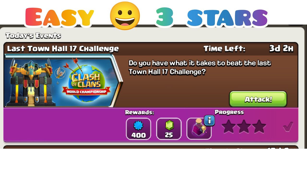 Th17 final challenge easiest 3 star ⭐