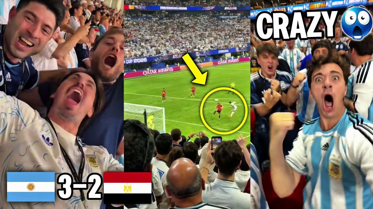 INSANE REACTION! Argentina Fans Go CRAZY After Enzo Fern&aacute;ndez's Winning Goal vs Egypt 🔥🇦🇷