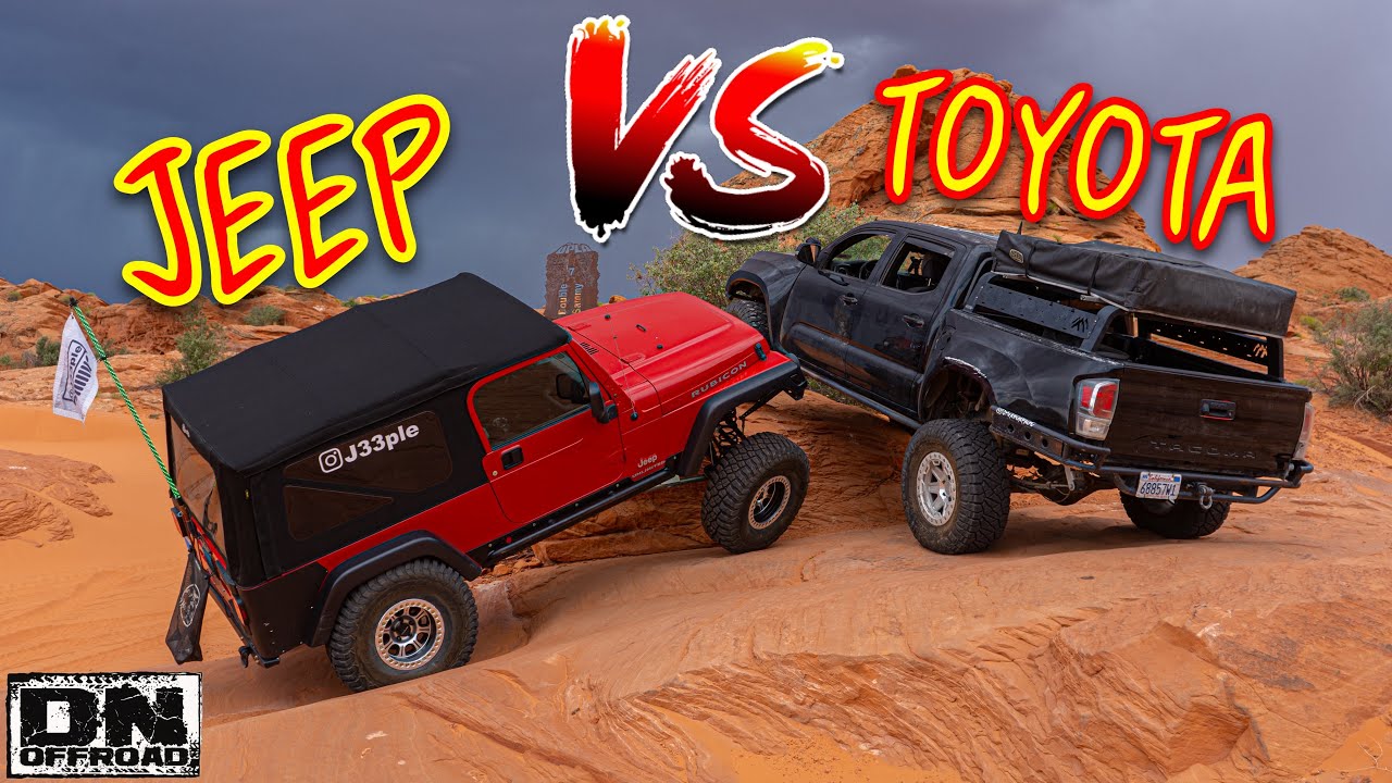 Tacoma Vs Wrangler! Rock Crawling Sand Hollow State Park, Double Sammy 2024