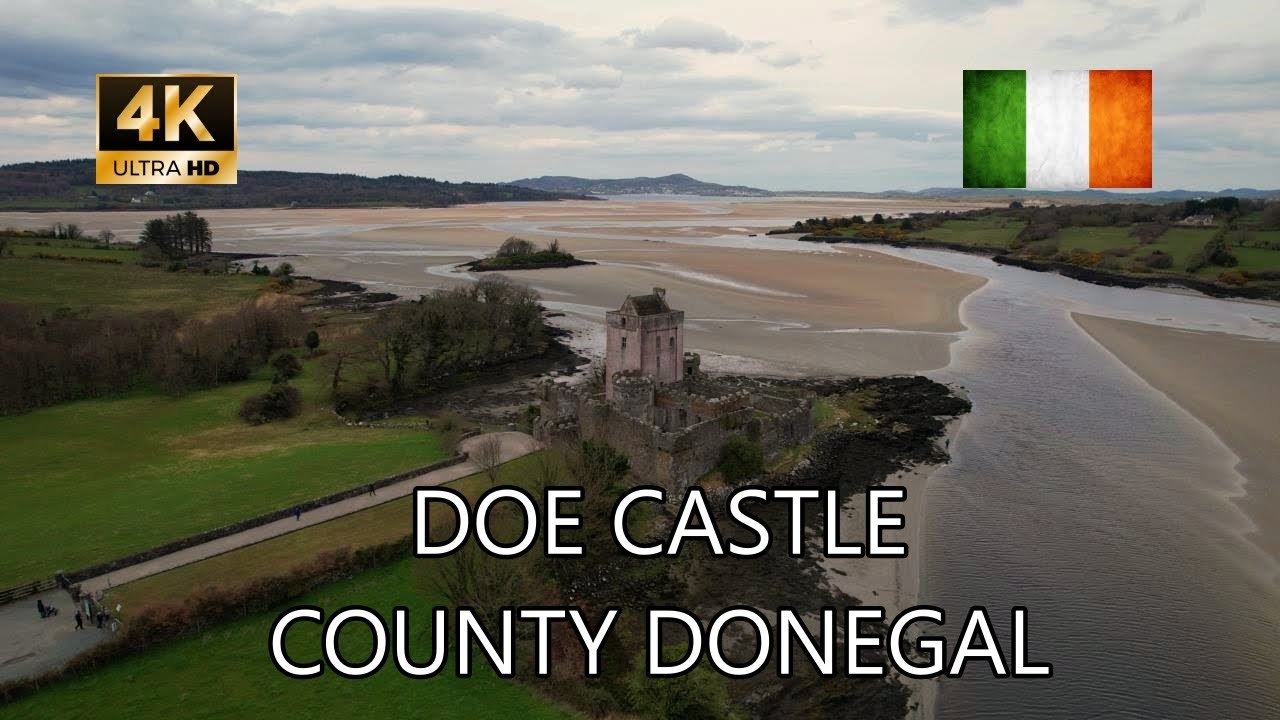 Doe Castle, County Donegal, Ireland - 4K DJI Air2S Drone Footage