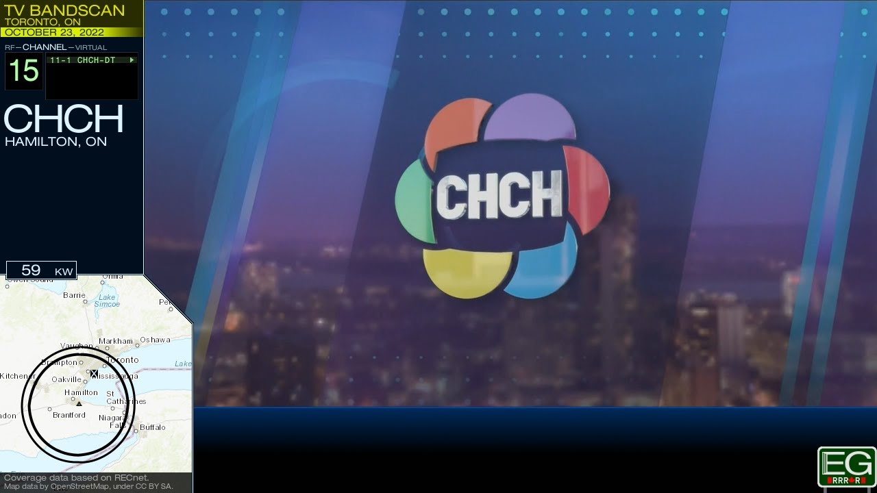 Local TV Bandscan for Toronto (2022)
