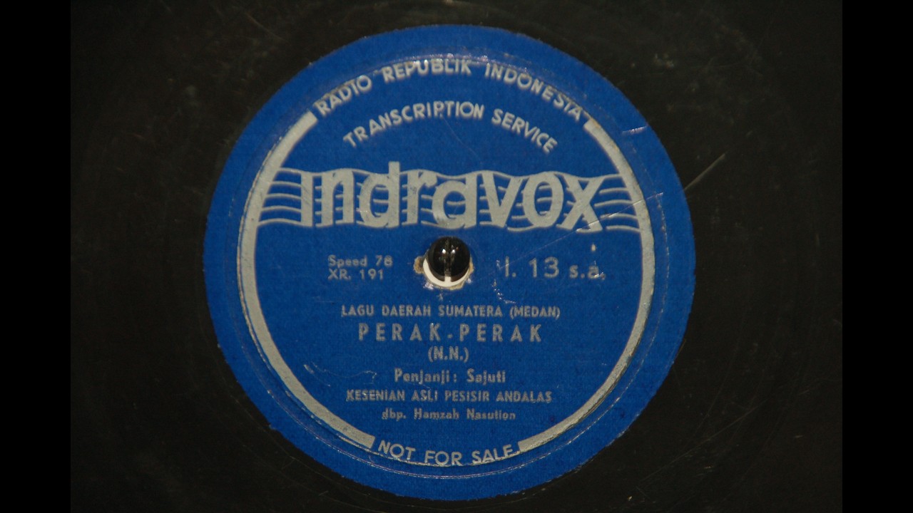 Lagu Daerah Sumatra (Medan) - Sajuti & Pesisir Andalas - Perak-Perak - Indravox 78rpm