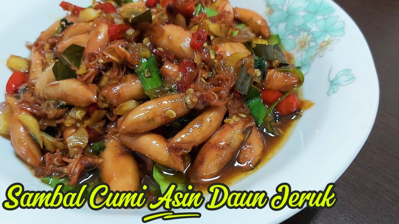 Sambal Cumi Asin Daun Jeruk ini Enak Pedas Gurih & Tahan Lama ~ Resep Masakan Olahan Sehari-hari 