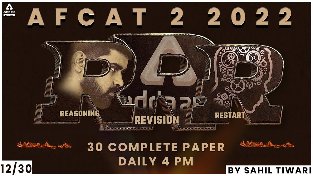 AFCAT 2 2022 | AFCAT Reasoning | AFCAT Reasoning Previous Year Question Paper #12 | By Sahil Tiwari